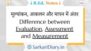 Difference between evaluation, assessment and measurement
